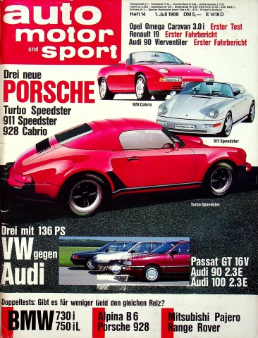 Deckblatt Auto Motor und Sport (14/1988)